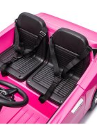LeanToys Masinuta electrica pentru copii Dodge Charger RT Pink motor 2x200W baterie de 24V7Ah telecomanda 2.4G faruri LED fataspate sistem audio integrat cu bluetooth USB card Micro SD intrare MP3 135 x 68 x 50 cm