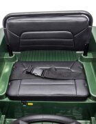 LeanToys Masinuta electrica pentru copii Military Jeep JH-103 Green cu 4 motoare de 45W baterie 12V7Ah faruri LED roti EVA telecomanda 2.4G design autentic panou multimedia USB Bluetooth dimensiune 110 x 60 x 58 cm