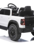 LeanToys Masinuta electrica pentru copii P4 White acumulator 12V7Ah tractiune integrala 4 x 45W roti EVA scaun piele lumini LED MP3 dimensiune 119 x 68 x 58 cm