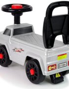 LeanToys Masinuta pentru copii fara pedale Starlight Grey spatar cu posibilitatea de impingere claxon de la 18 luni