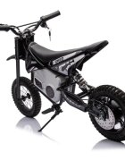 LeanToys Motocicleta electrica pentru copii A9901 Black cu suspensii roti pneumatice motor de 350W baterie de 2x18V9Ah viteza 8-15 kmh franare automata la eliberarea pedalei de acceleratie dimensiune 116 x 53 x 75 cm