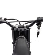 LeanToys Motocicleta electrica pentru copii A9901 Black cu suspensii roti pneumatice motor de 350W baterie de 2x18V9Ah viteza 8-15 kmh franare automata la eliberarea pedalei de acceleratie dimensiune 116 x 53 x 75 cm