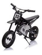 LeanToys Motocicleta electrica pentru copii A9901 Black cu suspensii roti pneumatice motor de 350W baterie de 2x18V9Ah viteza 8-15 kmh franare automata la eliberarea pedalei de acceleratie dimensiune 116 x 53 x 75 cm