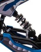 LeanToys Motocicleta electrica pentru copii A9901 Blue cu suspensii roti pneumatice motor de 350W baterie de 2x18V9Ah viteza 8-15 kmh franare automata la eliberarea pedalei de acceleratie