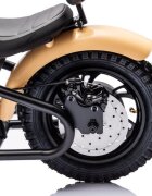 LeanToys Motocicleta electrica pentru copii A9902 Kaki cu pornire la cheie si motor 350W baterie 36V frana cu discuri pe spate si frana de mana faruri functionale viteza maxima 5-7 kmh dimensiune 112 x 54 x 72 cm