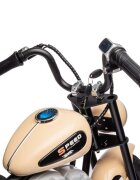 LeanToys Motocicleta electrica pentru copii A9902 Kaki cu pornire la cheie si motor 350W baterie 36V frana cu discuri pe spate si frana de mana faruri functionale viteza maxima 5-7 kmh dimensiune 112 x 54 x 72 cm