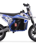 LeanToys Motocicleta electrica pentru copii cu acumulator 36V si motor 800W cu scaun piele si frana pe disc Blue