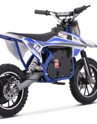 LeanToys Motocicleta electrica pentru copii cu acumulator 36V si motor 800W cu scaun piele si frana pe disc Blue