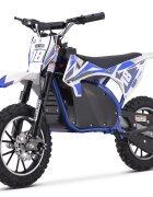 LeanToys Motocicleta electrica pentru copii cu acumulator 36V si motor 800W cu scaun piele si frana pe disc Blue