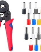 LeanToys Set cleste de sertizare cu 1200 terminali de 0.25 si 10 mm2 in caseta