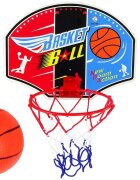 LeanToys Set cos de baschet cu minge si pompa Enthusiast Sport