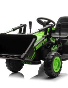 LeanToys Tractor electric pentru copii cu Cupa si Remorca detasabila telecomanda 2.4G cu 2 motoare de 45W baterie de 12V45Ah sistem audio integrat USB MP3 AUX capacitate 30 kg viteza maxima 3.5 kmh