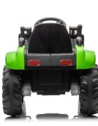 LeanToys Tractor electric pentru copii cu Cupa si Remorca detasabila telecomanda 2.4G cu 2 motoare de 45W baterie de 12V45Ah sistem audio integrat USB MP3 AUX capacitate 30 kg viteza maxima 3.5 kmh