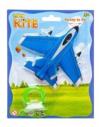 LG Imports Mini Zmeu lungime 10 cm Avion albastru