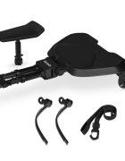 Lionelo Adaptor universal carucior pentru al doilea copil Buggy Board Negru 2 in 1 3 pozitii reglare sezut pe inaltime platforma antiderapanta roti cu lumini colorate sustine 25 kg