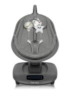 Lionelo Balansoar si sezlong Blossom Gri 5 melodii 5 moduri de balansare jucarii husa respirabila telecomanda scaun reglabil