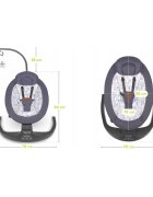 Lionelo Balansoar si sezlong copii Ralf 2 in 1 electric Gri Grafit