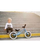 Lionelo Bicicleta copii fara pedale Bart 12 inch Blue Violet roti din spuma EVA de la 2 ani pana la 30 kg scaun reglabil de la 35-43 cm ghidon ajustabil suport pentru picioare in relief maner de transport