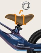 Lionelo Bicicleta copii fara pedale Bart 12 inch Blue Violet roti din spuma EVA de la 2 ani pana la 30 kg scaun reglabil de la 35-43 cm ghidon ajustabil suport pentru picioare in relief maner de transport