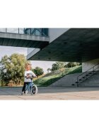 Lionelo Bicicleta copii fara pedale Bart 12 inch Blue Violet roti din spuma EVA de la 2 ani pana la 30 kg scaun reglabil de la 35-43 cm ghidon ajustabil suport pentru picioare in relief maner de transport