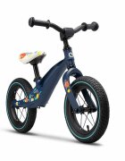Lionelo Bicicleta copii fara pedale Bart Air albastru 12 inch cu roti gonflabile constructie din magneziu greutate foarte mica scaun si ghidon reglabile pe inaltime greutate maxima suportata 30 kg