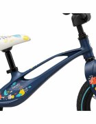 Lionelo Bicicleta copii fara pedale Bart Air albastru 12 inch cu roti gonflabile constructie din magneziu greutate foarte mica scaun si ghidon reglabile pe inaltime greutate maxima suportata 30 kg