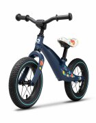 Lionelo Bicicleta copii fara pedale Bart Air albastru 12 inch cu roti gonflabile constructie din magneziu greutate foarte mica scaun si ghidon reglabile pe inaltime greutate maxima suportata 30 kg