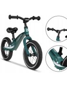 Lionelo Bicicleta copii fara pedale Bart Air green forest 12 inch cu roti gonflabile constructie din magneziu greutate foarte mica scaun si ghidon reglabile pe inaltime greutate maxima suportata 30 kg