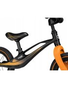 Lionelo Bicicleta copii fara pedale Bart Air negru 12 inch cu roti gonflabile constructie din magneziu greutate foarte mica scaun si ghidon reglabile pe inaltime greutate maxima suportata 30 kg