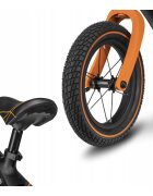 Lionelo Bicicleta copii fara pedale Bart Air negru 12 inch cu roti gonflabile constructie din magneziu greutate foarte mica scaun si ghidon reglabile pe inaltime greutate maxima suportata 30 kg