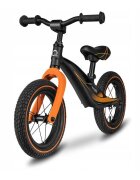 Lionelo Bicicleta copii fara pedale Bart Air negru 12 inch cu roti gonflabile constructie din magneziu greutate foarte mica scaun si ghidon reglabile pe inaltime greutate maxima suportata 30 kg