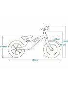 Lionelo Bicicleta copii fara pedale Bart Air Pink Violet 12 inch cu roti gonflabile constructie din magneziu greutate foarte mica scaun si ghidon reglabile pe inaltime greutate maxima suportata 30 kg