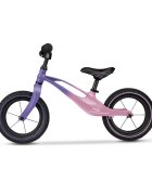 Lionelo Bicicleta copii fara pedale Bart Air Pink Violet 12 inch cu roti gonflabile constructie din magneziu greutate foarte mica scaun si ghidon reglabile pe inaltime greutate maxima suportata 30 kg