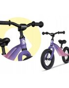 Lionelo Bicicleta copii fara pedale Bart Air Pink Violet 12 inch cu roti gonflabile constructie din magneziu greutate foarte mica scaun si ghidon reglabile pe inaltime greutate maxima suportata 30 kg