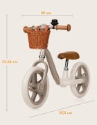 Lionelo Bicicleta fara pedale Alex Plus Usoara Cu ghidon si sa reglabile Include cos depozitare si sonerie Din otel Cu roti din spuma EVA 12 inch Beige Sand