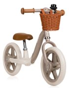Lionelo Bicicleta fara pedale Alex Plus Usoara Cu ghidon si sa reglabile Include cos depozitare si sonerie Din otel Cu roti din spuma EVA 12 inch Beige Sand