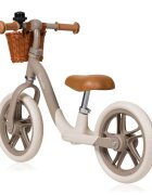 Lionelo Bicicleta fara pedale Alex Plus Usoara Cu ghidon si sa reglabile Include cos depozitare si sonerie Din otel Cu roti din spuma EVA 12 inch Beige Sand