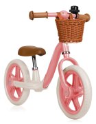 Lionelo Bicicleta fara pedale Alex Plus Usoara Cu ghidon si sa reglabile Include cos depozitare si sonerie Din otel Cu roti din spuma EVA 12 inch Pink Rose