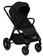 Lionelo Carucior 2 in 1 Layla Sarcina maxima 22 kg Cadru aluminiu Cu landou intarit si salteluta din spuma AirDots Reversibil Cu ventilatie 3D Cu accesorii Standard de siguranta EN1888-1 negru