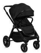 Lionelo Carucior 2 in 1 Layla Sarcina maxima 22 kg Cadru aluminiu Cu landou intarit si salteluta din spuma AirDots Reversibil Cu ventilatie 3D Cu accesorii Standard de siguranta EN1888-1 negru