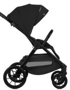 Lionelo Carucior 2 in 1 Layla Sarcina maxima 22 kg Cadru aluminiu Cu landou intarit si salteluta din spuma AirDots Reversibil Cu ventilatie 3D Cu accesorii Standard de siguranta EN1888-1 negru