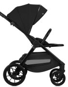 Lionelo Carucior 2 in 1 Layla Sarcina maxima 22 kg Cadru aluminiu Cu landou intarit si salteluta din spuma AirDots Reversibil Cu ventilatie 3D Cu accesorii Standard de siguranta EN1888-1 negru