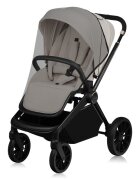 Lionelo Carucior 2 in 1 Mika Plus Cadru din aluminiu Cu landou intarit si salteluta moale Reversibil Cu sistem de ventilatie 3D Cu accesorii Pana la 22 kg Conform cu EN1888-1 EN1888-2 EN1466 Bej