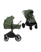 Lionelo Carucior 2 in 1 Mika Plus Cadru din aluminiu Cu landou intarit si salteluta moale Reversibil Cu sistem de ventilatie 3D Cu accesorii Sarcina maxima 22 kg Standard de siguranta EN1888-1 verde