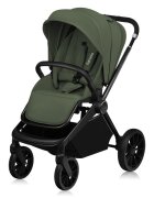 Lionelo Carucior 2 in 1 Mika Plus Cadru din aluminiu Cu landou intarit si salteluta moale Reversibil Cu sistem de ventilatie 3D Cu accesorii Sarcina maxima 22 kg Standard de siguranta EN1888-1 verde