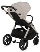 Lionelo Carucior 3 in 1 Layla Bej pana la 22 kg reversibil cadru aluminiu landou intarit si salteluta din spuma AirDots si scoica auto testata ADAC