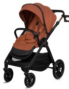 Lionelo Carucior 3 in 1 Layla Sarcina maxima 22 kg Cadru aluminiu Cu landou intarit si salteluta din spuma AirDots Reversibil Cu ventilatie 3D Cu accesorii Standard de siguranta EN1888-1 maro