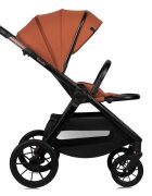 Lionelo Carucior 3 in 1 Layla Sarcina maxima 22 kg Cadru aluminiu Cu landou intarit si salteluta din spuma AirDots Reversibil Cu ventilatie 3D Cu accesorii Standard de siguranta EN1888-1 maro