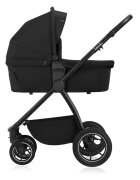 Lionelo Carucior 3 in 1 Meril cu landou de dimensiune XL reversibil cu scoica auto testata ADAC cu accesorii pana la 22 kg conform cu EN1888-1 EN1888-2 EN1466 negru