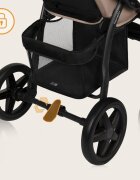 Lionelo Carucior pentru copii Annet Plus Bej cu accesorii si capotina XXL reglabila 0-22 kg conform cu standardele europene de securitate